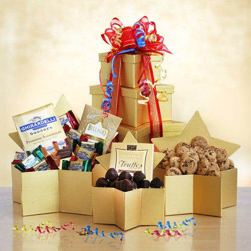 Golden Birthday Gift Tower