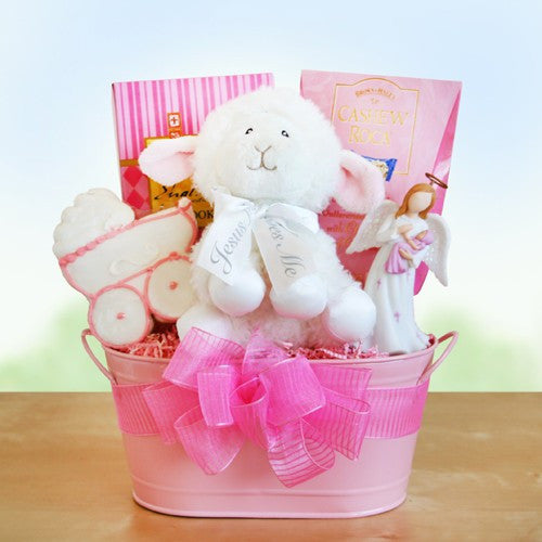 Girl Christening Blessings Gift Basket