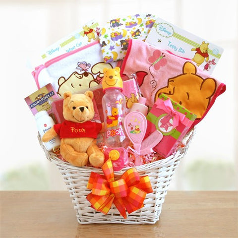 Winnie The Pooh Baby Girl Basket