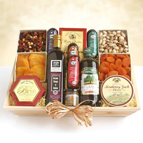 Meat & Cheese Wooden Gift Crate-Ultimate