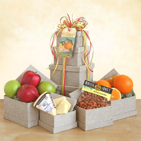 Organic Fruit & Cheese Tower
